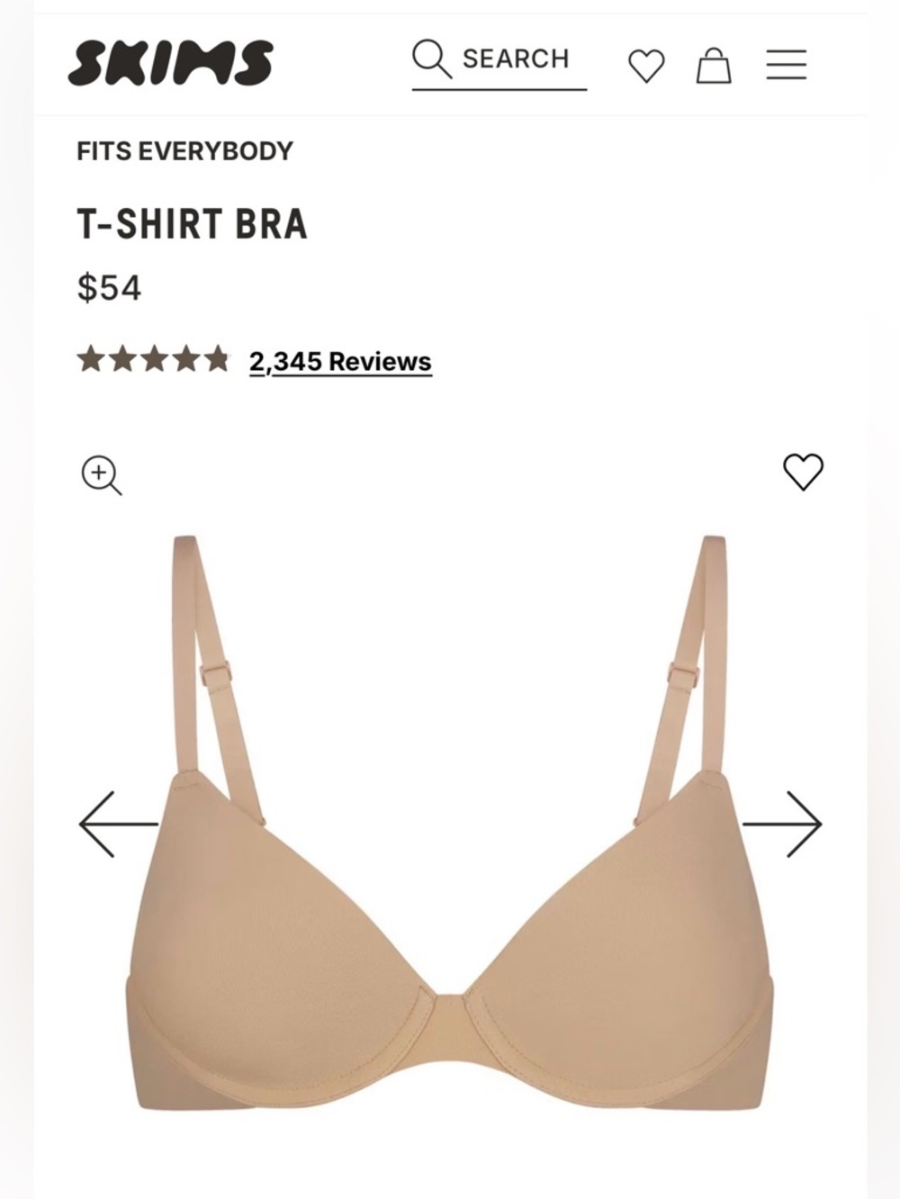 SKIMS Fits Everybody T-Shirt Bra